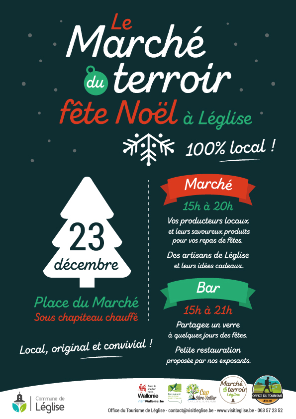 Affiche Marché Léglise Noël_2023 Marché du Terroir de Léglise Noël 2023