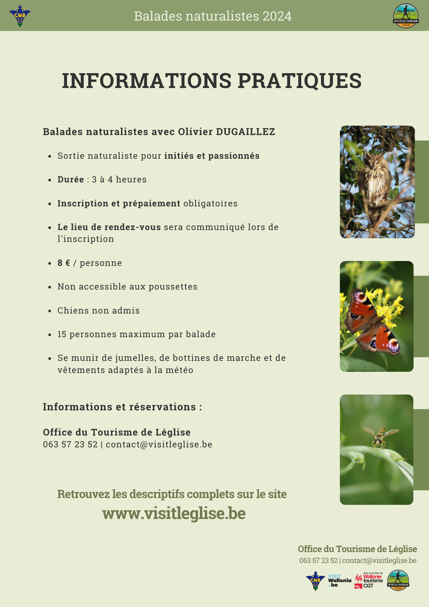 Balades naturalistes Olivier DUGAILLEZ Programme CNB OT Léglise 2024