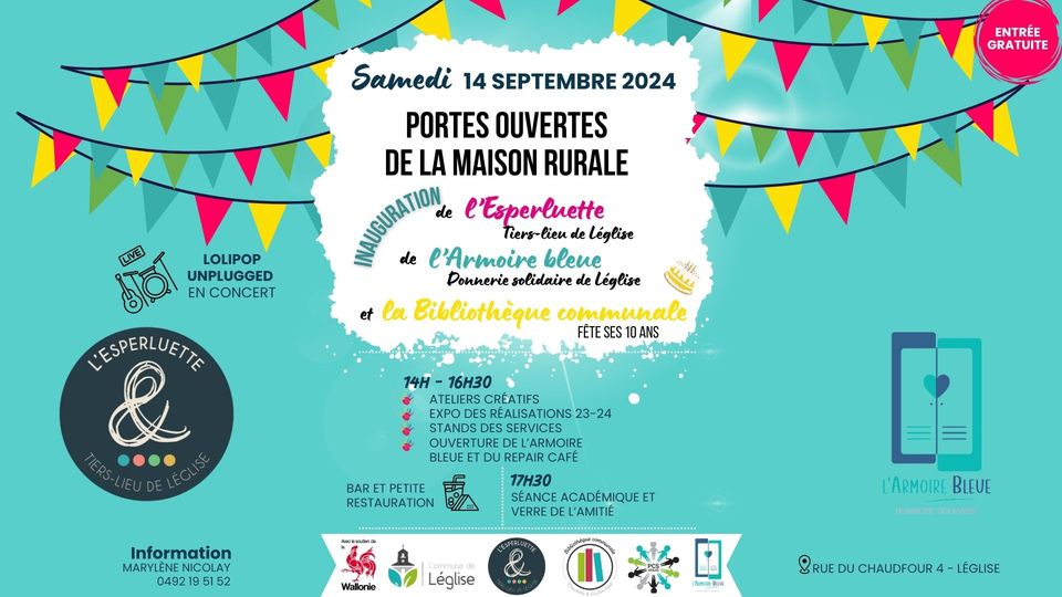 inauguration du Tiers Lieu “l’Esperluette” et de l’Armoire bleue